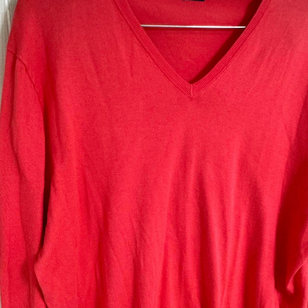 Ralph Lauren Pima Cotton Men's Sweater Coral/ Red Preppy
